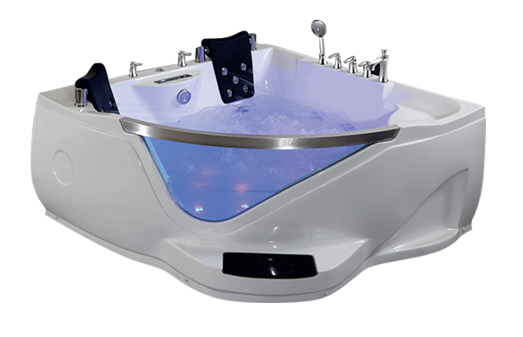 Fontana Atlanta Two Person Acrylic Massage Corner Bathtub